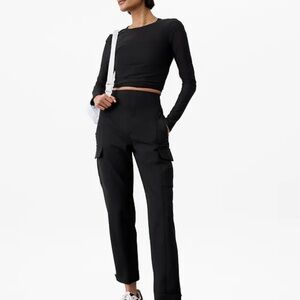 Athleta Black Straight Leg Pants